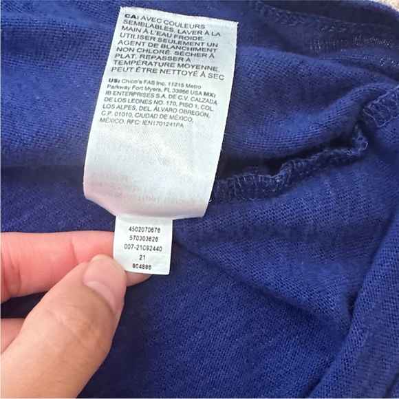 Chico's Linen Short Sleeve Lightweight Shirt. - Picture 7 of 7